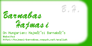 barnabas hajmasi business card